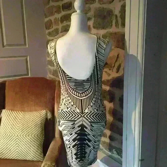 🌟 Blue gold stud pattern design dress body on - Picture 9 of 13